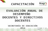 CAPACITACIÓN   EVALUACIÓN ANUAL DE DESEMPEÑO  DOCENTES Y DIRECTIVOS DOCENTES