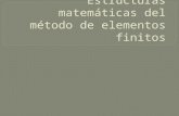 Estructuras matemáticas del método de elementos finitos