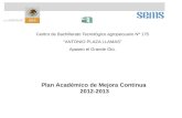 Plan  Académico  de  Mejora  Continua  2012-2013