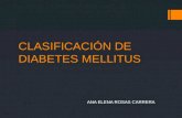 CLASIFICACIÓN DE DIABETES MELLITUS