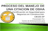 Certificación  en Seguridad para Negocios en  Construcción CB105-SP