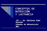 CONCEPTOS DE  NUTRICIÓN   Y LACTANCIA
