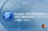 Areas de  Proceso  del  Modelo CMMI-DEV