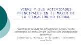 VIEWS Y SUS ACTIVIDADES PRINCIPALES EN EL MARCO DE LA EDUCACIÓN NO FORMAL