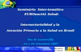 Seminário  Inter-temático   EUROsociAL Salud: Intersectorialidad y la
