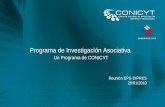 Programa de Investigación Asociativa Un Programa de CONICYT Reunión EPG DIPRES 20/01/2010