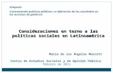 Consideraciones en torno a las políticas sociales en Latinoamérica