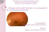 1. Eficacia clínica del  losartán  en la progresión de la retinopatía diabética.