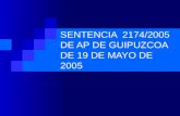 SENTENCIA  2174/2005 DE AP DE GUIPUZCOA DE 19 DE MAYO DE 2005