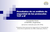 Resultados de un análisis de seguridad de los protocolos TCP e IP