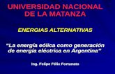 UNIVERSIDAD NACIONAL DE LA MATANZA ENERGIAS ALTERNATIVAS