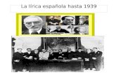 La lírica española hasta 1939