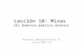Lección 10: Minas  (El dominio público minero)
