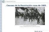 Causas de la Revolución rusa de 1905
