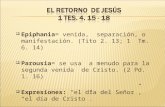EL RETORNO  DE JESÚS 1  Tes.  4. 15 - 18