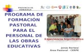 PROGRAMA DE FORMACIÓN PASTORAL  PARA EL PERSONAL DE LAS OBRAS EDUCATIVAS