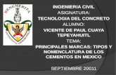 INGENIERIA CIVIL ASIGNATURA: TECNOLOGIA DEL CONCRETO ALUMNO: VICENTE DE PAUL CUAYA TEPEYAHUITL