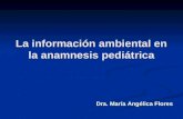 La información ambiental en la anamnesis pediátrica