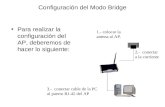 Configuración del Modo Bridge
