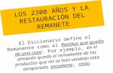 LOS 2300 AÑOS Y LA RESTAURACIÓN DEL REMANETE