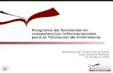Programa de formación en competencias informacionales para la Titulación de Enfermería