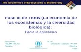 Fase III de TEEB (La economía de los ecosistemas y la diversidad biológica );  Hacia la aplicación