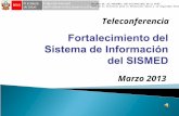 Fortalecimiento del Sistema de Información del SISMED