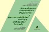 Necesidades  Económicas     Populares        y          Responsabilidad