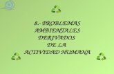 8.- PROBLEMAS AMBIENTALES DERIVADOS  DE LA  ACTIVIDAD HUMANA