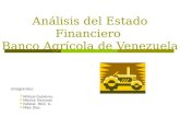 Análisis del Estado Financiero  Banco Agrícola de Venezuela