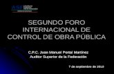 SEGUNDO FORO INTERNACIONAL DE CONTROL DE OBRA PÚBLICA