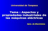 Tema : Aspectos y propiedades industriales de las máquinas eléctricas