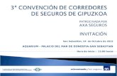 3ª CONVENCIÓN DE CORREDORES DE SEGUROS DE GIPUZKOA PATROCINADA POR AXA SEGUROS INVITACIÓN