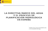 LA DIRECTIVA MARCO DEL AGUA  Y EL PROCESO DE PLANIFICACIÓN HIDROLÓGICA EN ESPAÑA