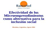 Efectividad de los Microemprendimientos como alternativa para la inclusión social