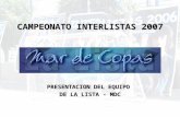 CAMPEONATO INTERLISTAS 2007