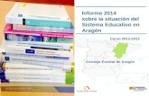 Informe 2014  sobre la situación del  Sistema Educativo en Aragón