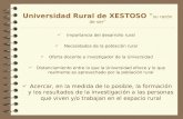 Universidad Rural de XESTOSO  “ su razón de ser”