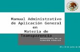 Manual Administrativo de Aplicación General en  Materia de Transparencia