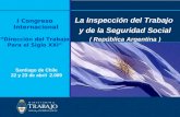 La Inspección del Trabajo  y de la Seguridad Social ( República Argentina )