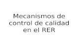 Mecanismos de control de calidad en el RER