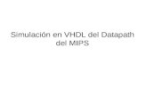 Simulación en VHDL del Datapath del MIPS