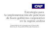 Estrategia para  la implementación de prácticas de buen gobierno corporativo en la región andina