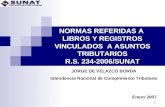 NORMAS REFERIDAS A  LIBROS Y REGISTROS VINCULADOS  A ASUNTOS TRIBUTARIOS R.S. 234-2006/SUNAT