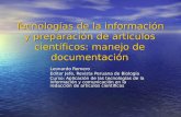 Tecnologías de la información y preparación de artículos científicos: manejo de documentación