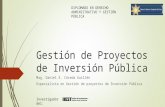 Gestión de Proyectos de Inversión Pública