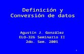 Definición y Conversión de datos