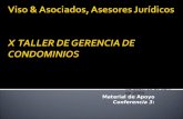 Viso & Asociados, Asesores Jurídicos X  TALLER DE GERENCIA DE CONDOMINIOS