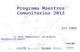 Programa Maestros Comunitarios 2012