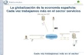 La globalización de la economía española:  Cada vez trabajamos más en el sector servicios